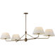 Dunbridge 4 Light 62 inch Weathered Brass Linear Pendant Ceiling Light