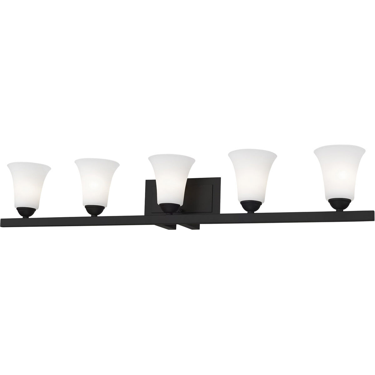 Ridgedale 5 Light 43 inch Black Bath Vanity Wall Light