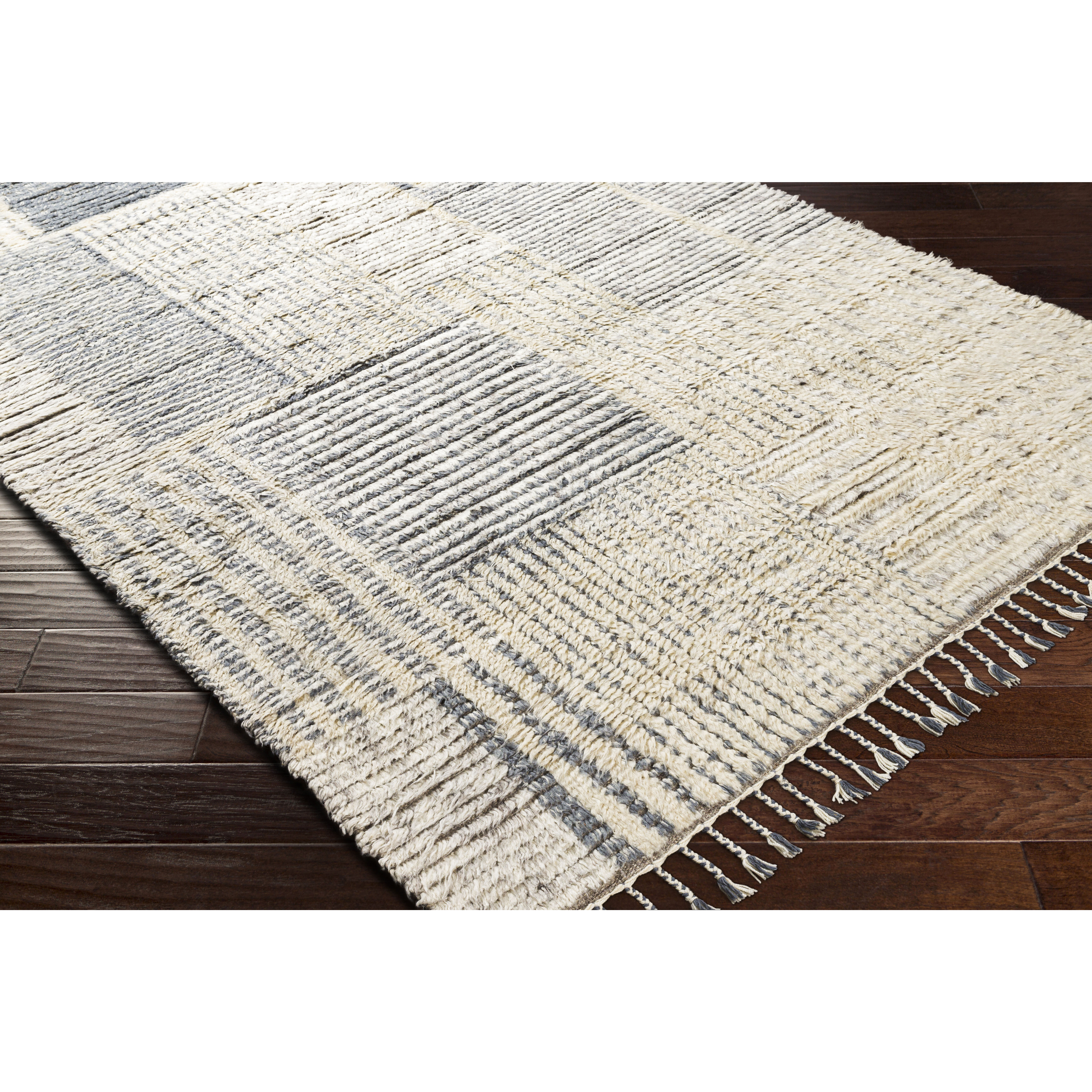 Sahara 120 X 96 inch Cream Rug in 8 x 10, Rectangle