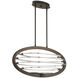 Ombra LED 17 inch Dark Bronze and Polished Nickel Chandelier Ceiling Light