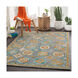 Bonifate 90 X 60 inch Teal/Charcoal/Wheat/Camel/Dark Brown Rugs, Rectangle