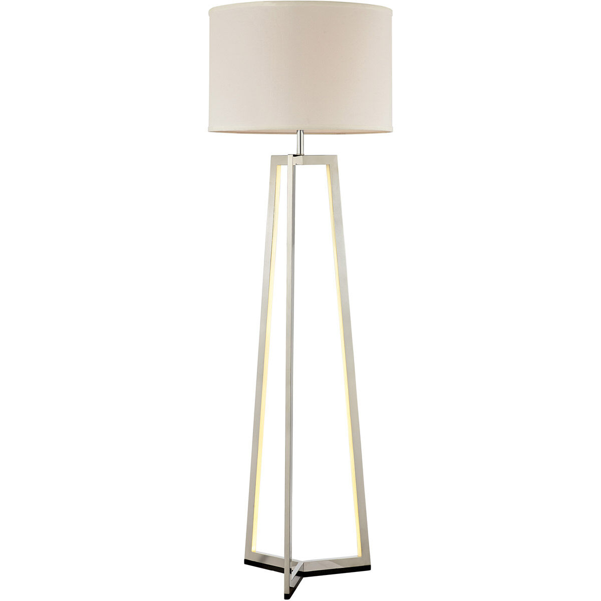 Pax 61 inch 100.00 watt Brushed Nickel Floor Lamp Portable Light