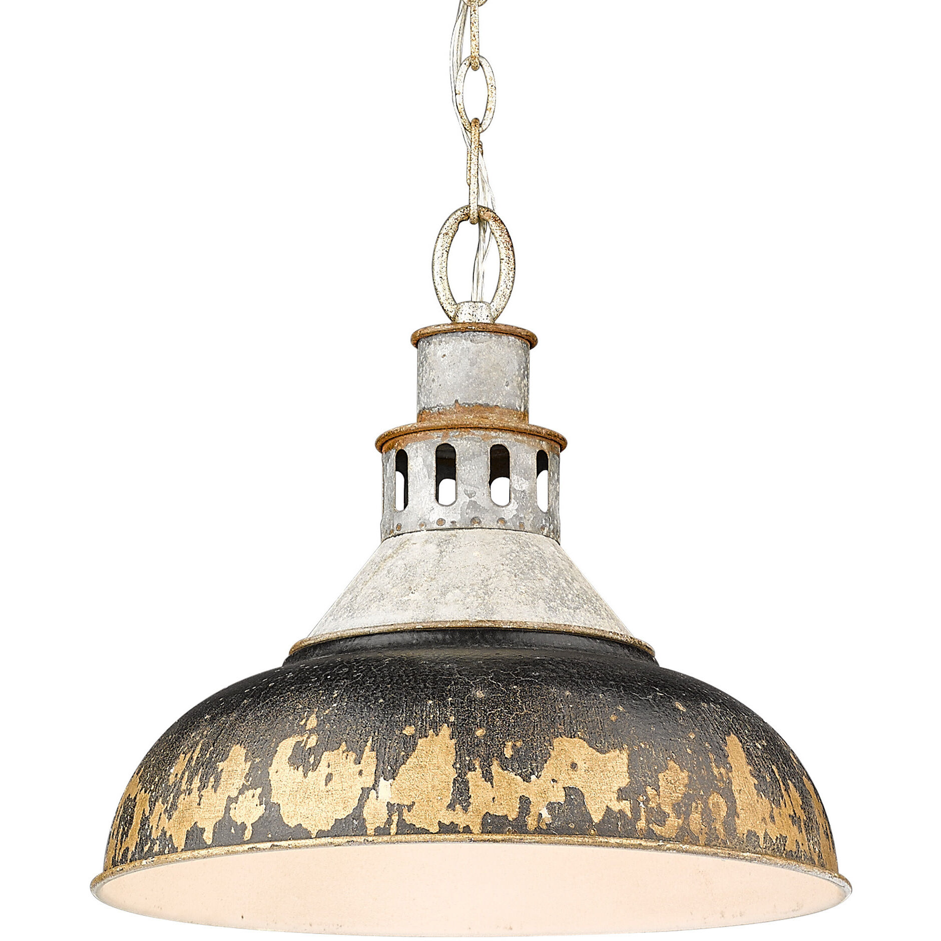 Kinsley 1 Light 14 inch Aged Galvanized Steel Pendant Ceiling Light in Antique Teal, Large