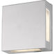Quadrate LED 9.25 inch Silver Outdoor Wall Light