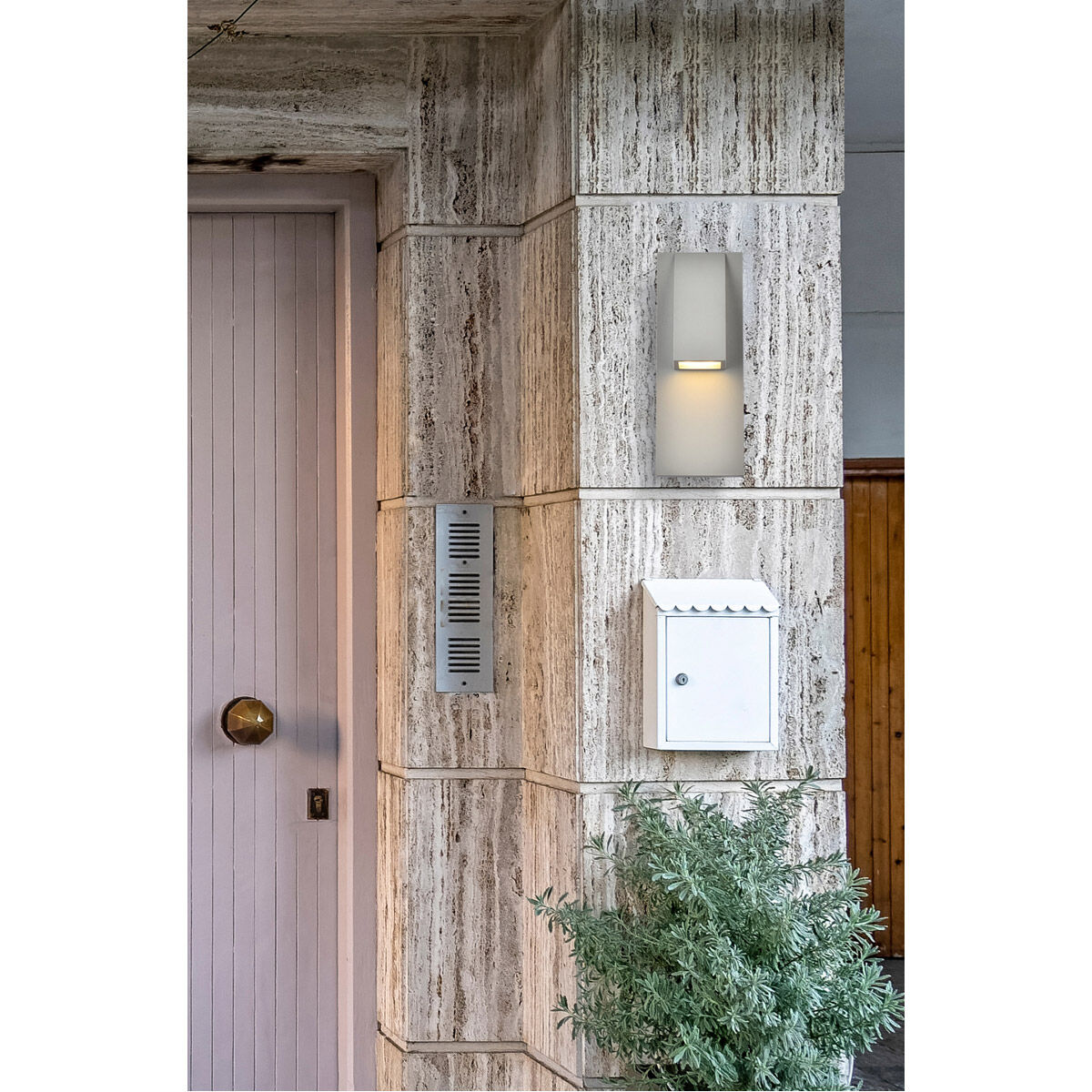 Raine 13 inch Silver Outdoor Wall Light