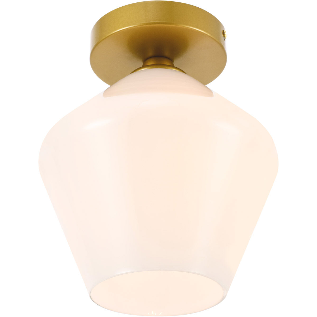 Rochester 1 Light 7.9 inch Brass Flush Mount Ceiling Light