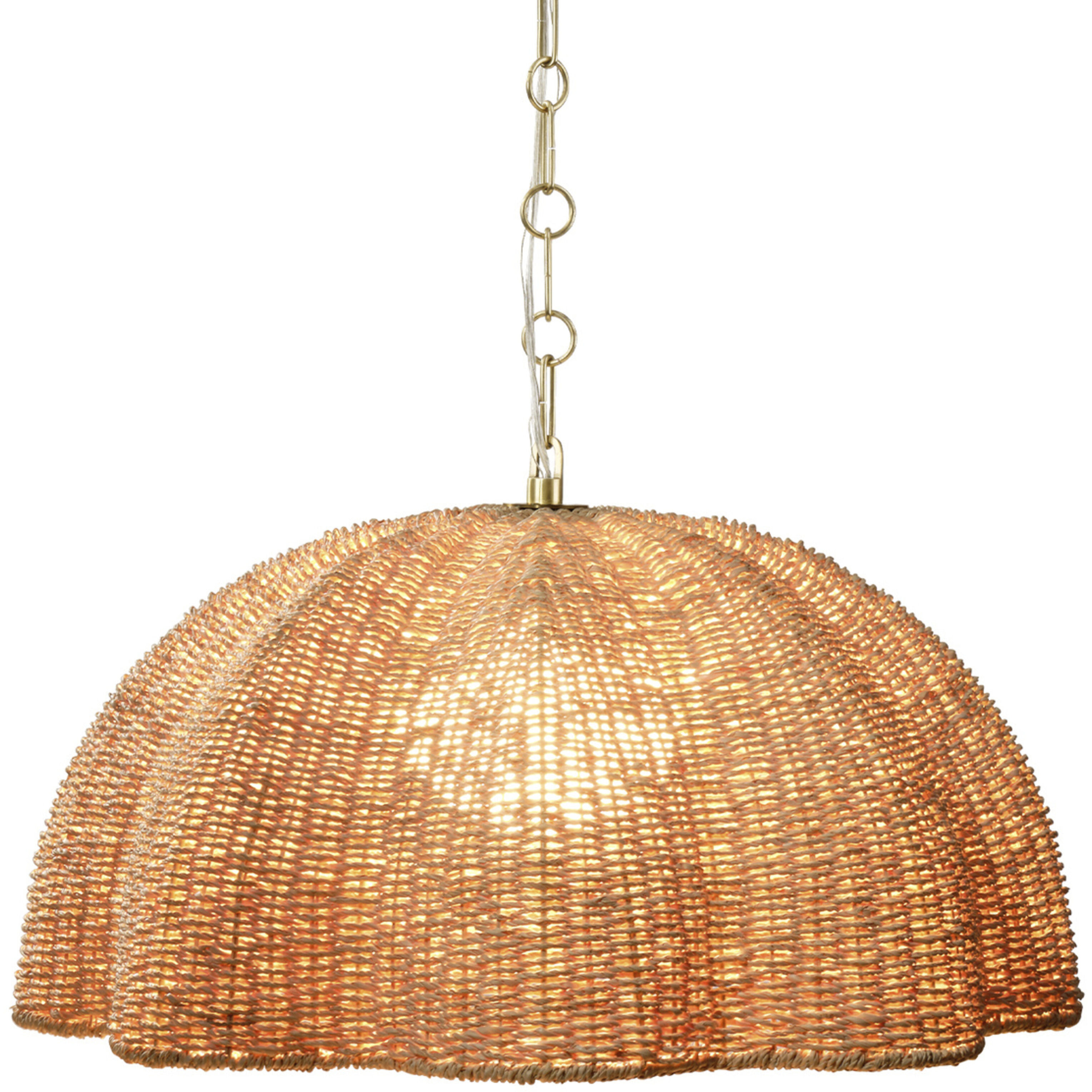 Rosemary 1 Light 24 inch Antique Brass Pendant Ceiling Light, Inline