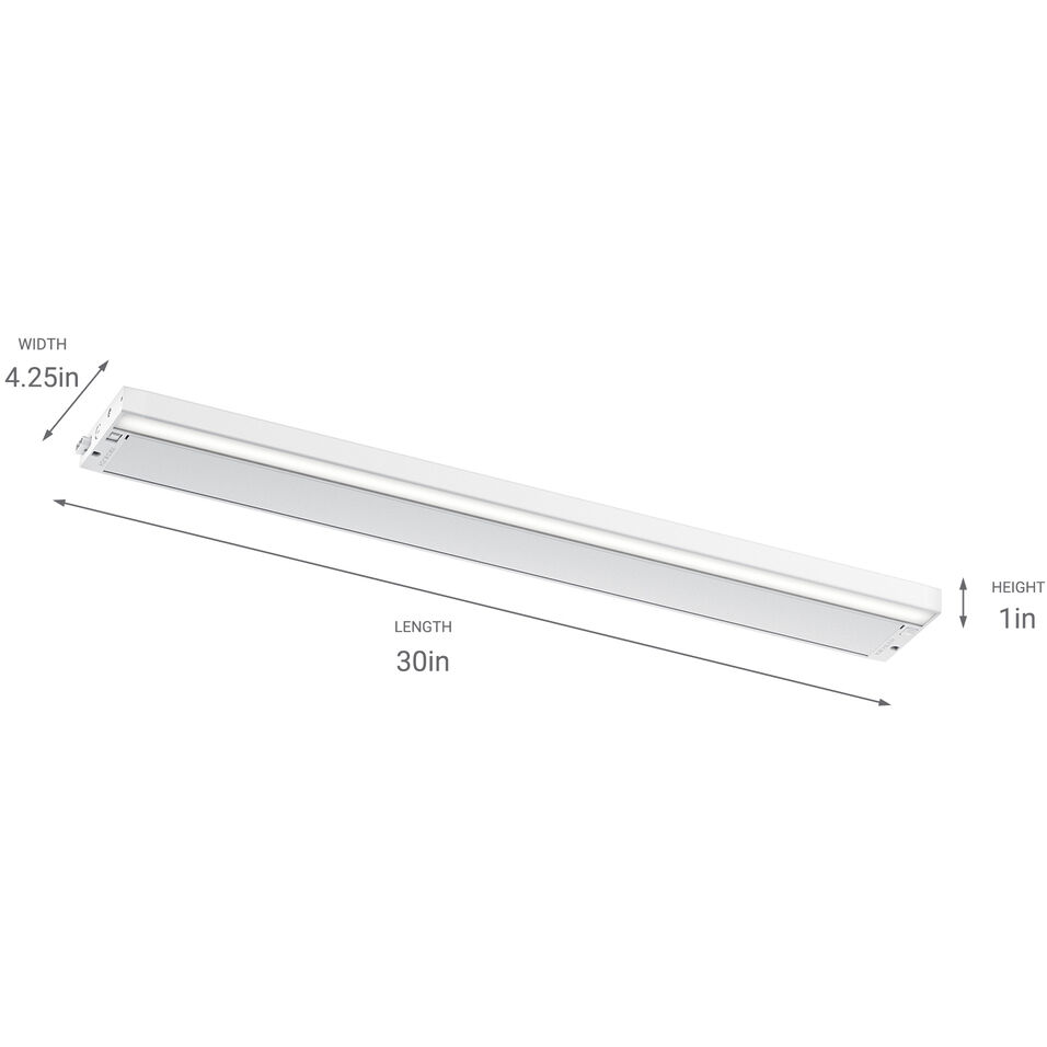 6U Series LED 120 LED Integrated 30 inch Textured White LED Under Cabinet