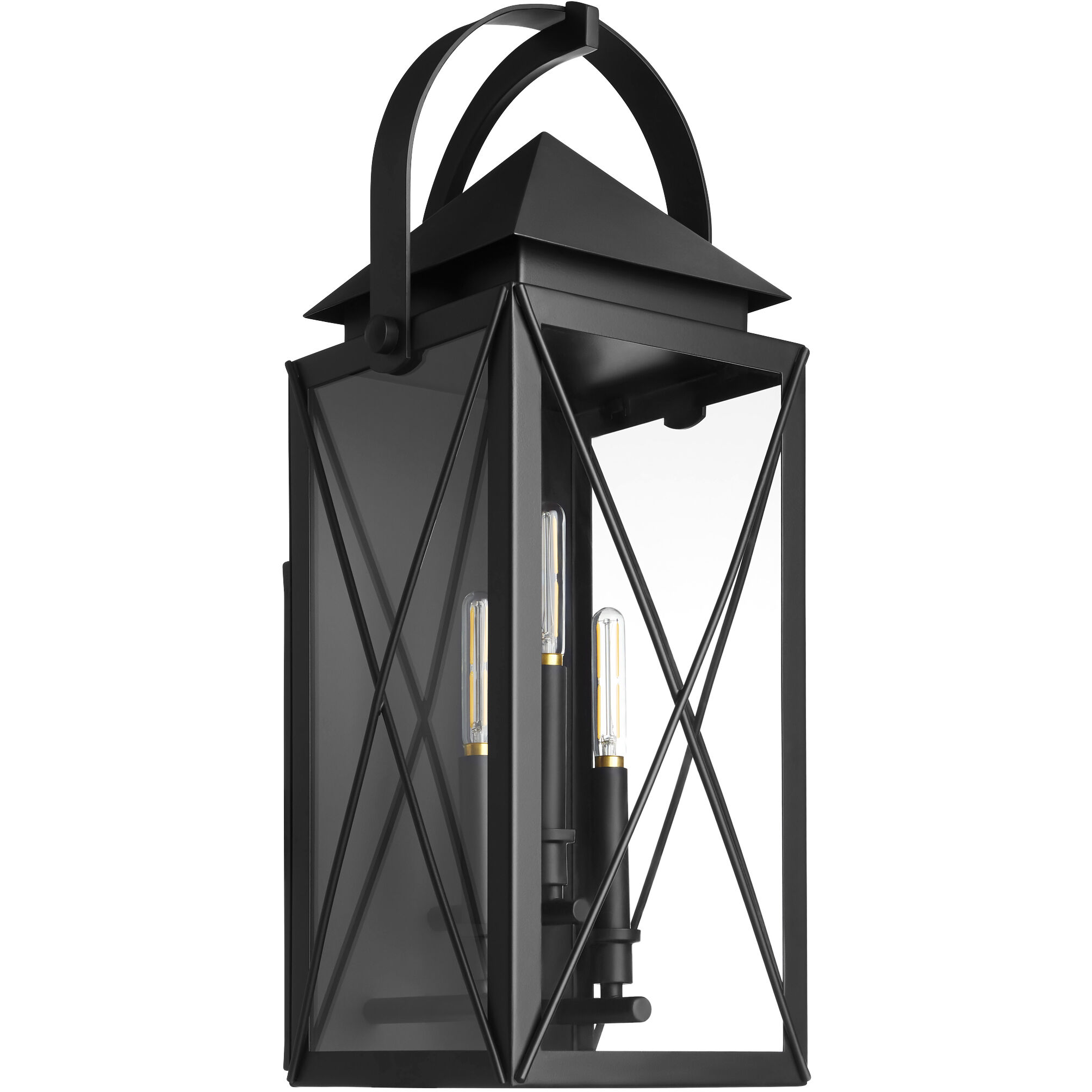 Mystic 3 Light 24.25 inch Matte Black Outdoor Wall Lantern