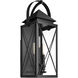 Mystic 3 Light 24.25 inch Matte Black Outdoor Wall Lantern