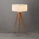 Quattro 31 inch 23.00 watt Natural Ash Wood and Weathered Brass Table Lamp Portable Light