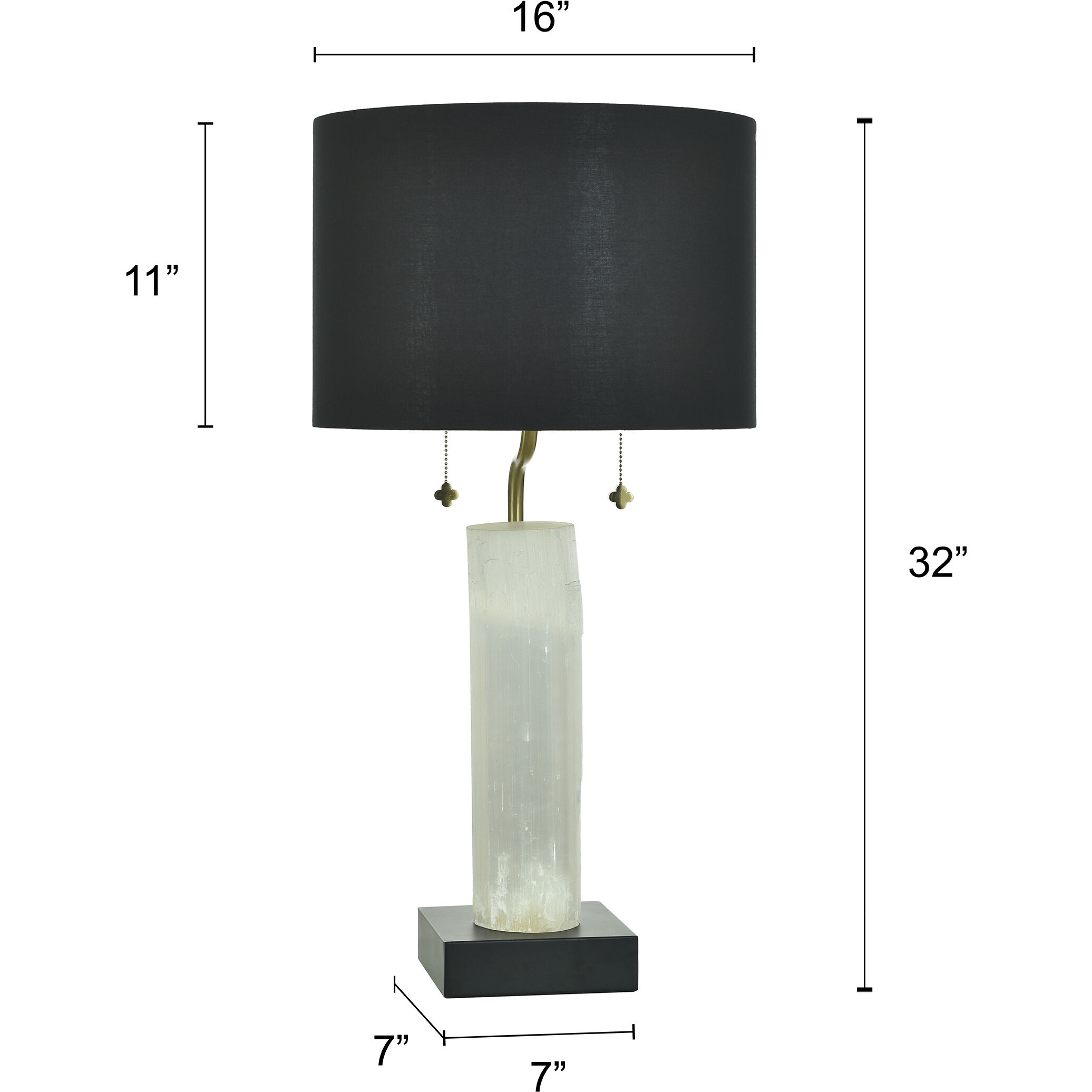 Jasper 32 inch 60 watt Black and White Table Lamp Portable Light in Black/White