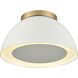 Pelham 2 Light 10 inch Satin Brass Flush Mount Ceiling Light