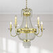 Valentina 5 Light 26 inch Hand Applied Winter Gold Chandelier Ceiling Light