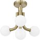 Stockholm LED 16 inch Champagne Gold Convertible Pendant Ceiling Light