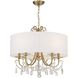 Othello 5 Light 24 inch Vibrant Gold Chandelier Ceiling Light in Clear Swarovski Strass