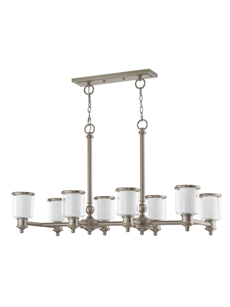 Middlebush 8 Light 42 inch Brushed Nickel Linear Chandelier Ceiling Light