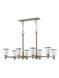 Middlebush 8 Light 42 inch Brushed Nickel Linear Chandelier Ceiling Light