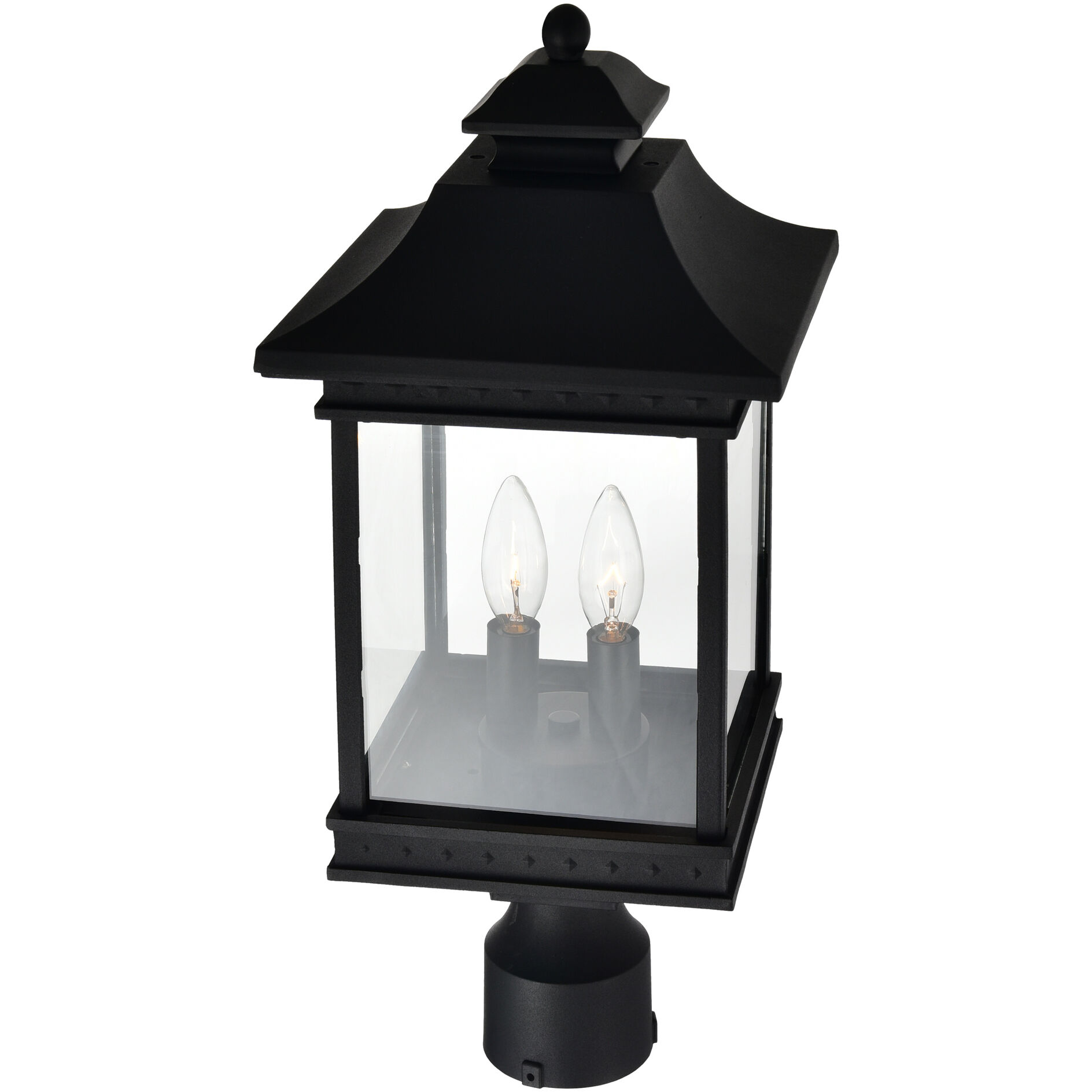 Cleveland 2 Light 20.2 inch Black Outdoor Lantern Head
