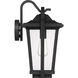Darius 1 Light 18 inch Earth Black Outdoor Wall Light