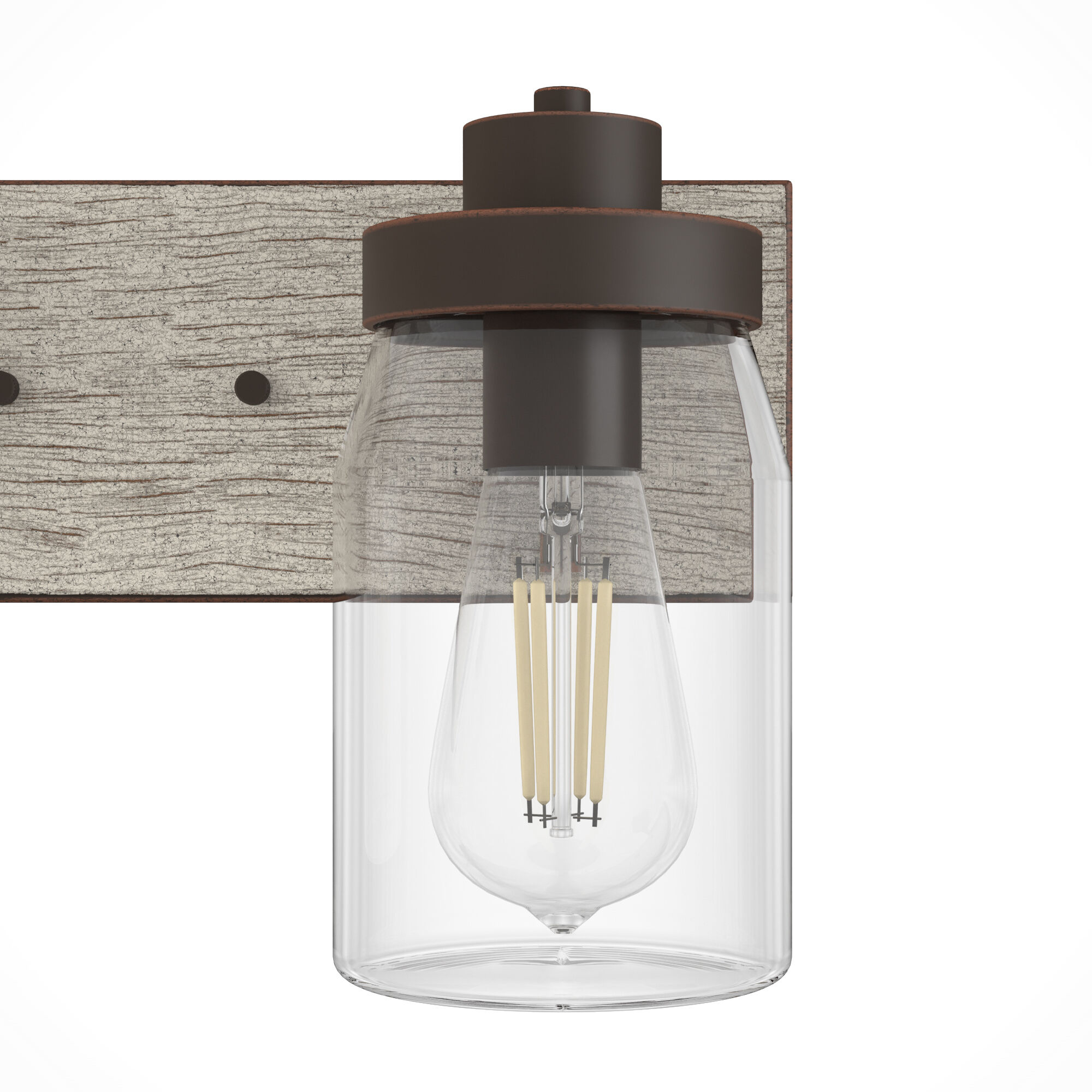 Devon Park 2 Light 14.75 inch Onyx Bengal and Barnwood Vanity Light Wall Light