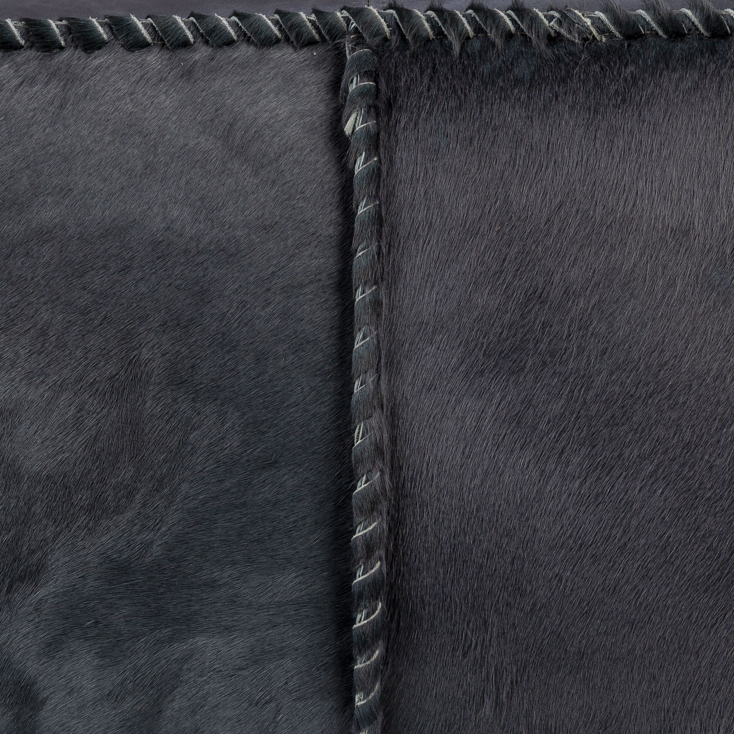 Ranger II 13 inch Black Pouf, Rectangle