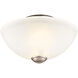 Somerset 2 Light 11 inch Brushed Nickel Semi-Flush Mount Ceiling Light