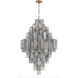 Addis 20 Light 31.5 inch Aged Brass Chandelier Ceiling Light in Smoke