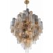 Addis 20 Light 31.5 inch Aged Brass Chandelier Ceiling Light in Autumn