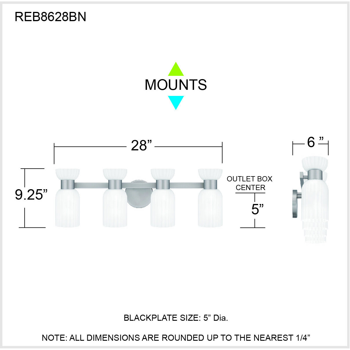 Rembrandt 4 Light 28 inch Brushed Nickel Bath Light Wall Light