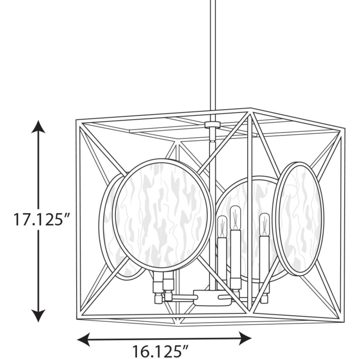 Cumberland 5 Light 16.13 inch Matte Black Pendant Ceiling Light, Design Series