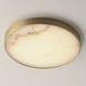 Slab LED 12 inch Natural Aged Brass Flush Mount Ceiling Light