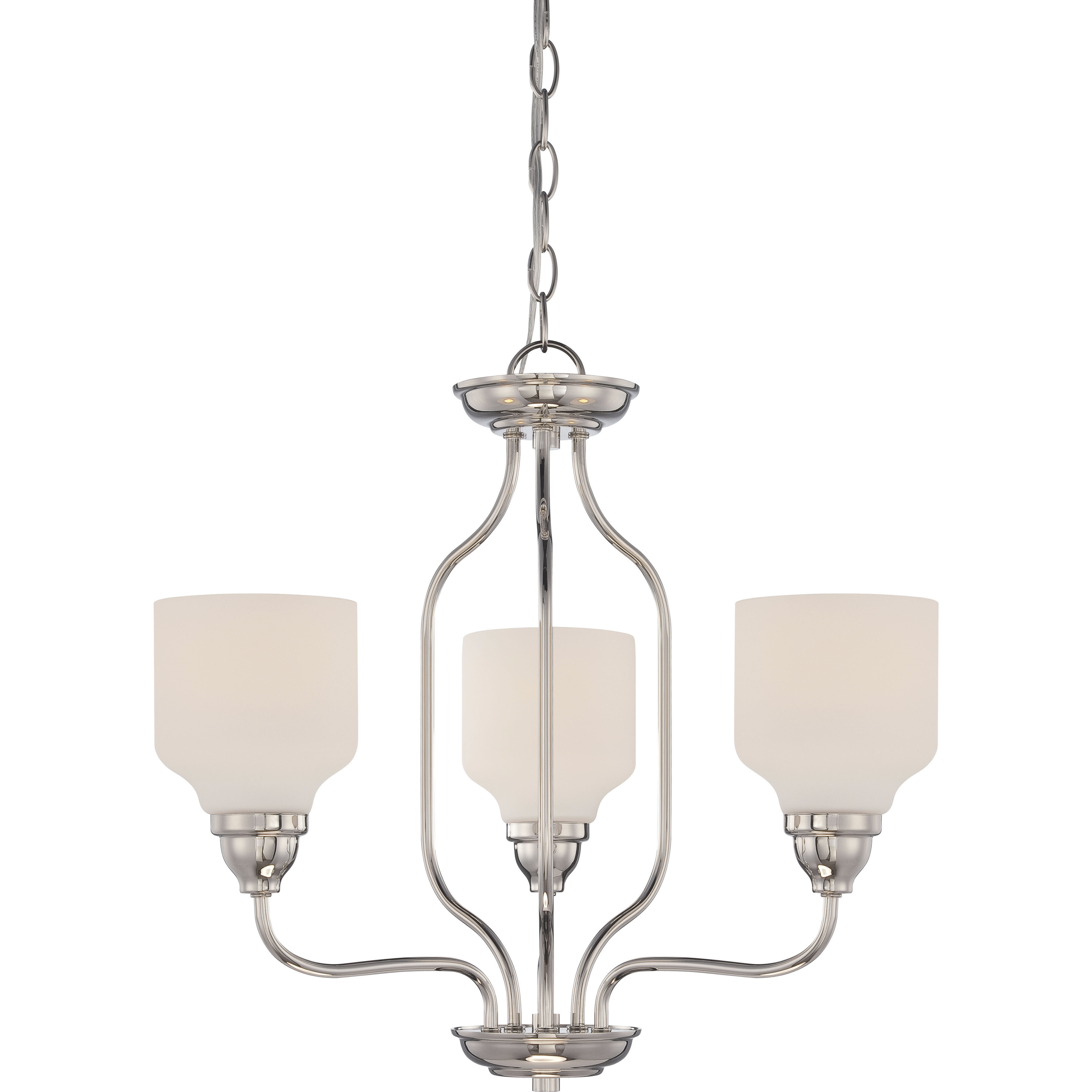 Kirk LED 20.88 inch Polished Nickel Chandelier Ceiling Light