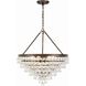 Calypso 8 Light 25 inch Vibrant Bronze Chandelier Ceiling Light