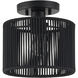 Acordia 1 Light 8.5 inch Black Semi Flush Mount Ceiling Light, Small