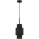 Sentosa 1 Light 7 inch Black Pendant Ceiling Light