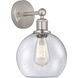 Athens Sconce Wall Light in Satin Nickel, Seedy