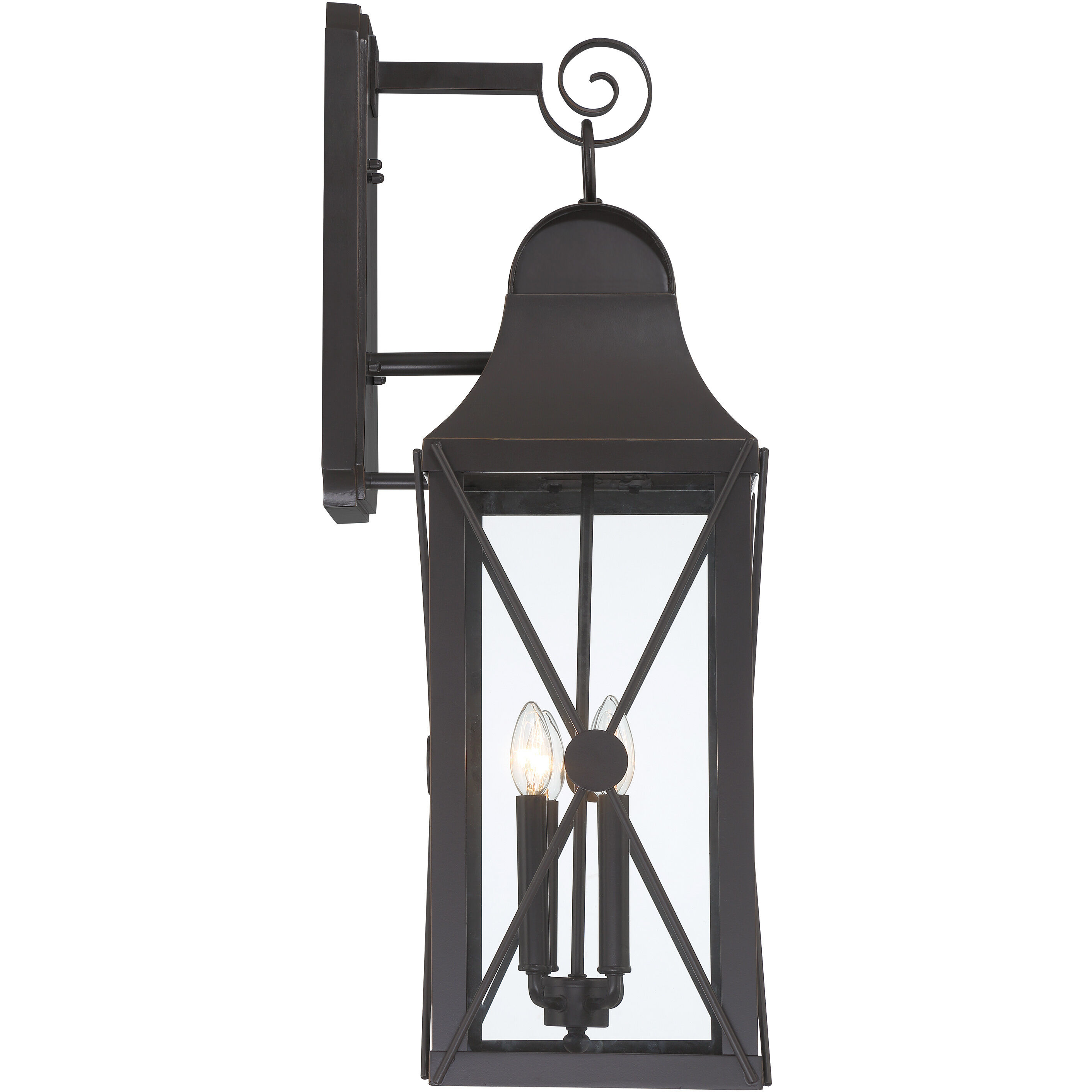 De Luz 4 Light 32 inch Oil Rubbed Bronze/Gold Outdoor Wall Mount, The Great Outdoors