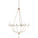 Karla 6 Light 42 inch Gilded Gold / Textured White Chandelier Ceiling Light