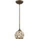Elizabethan 1 Light 6 inch Dark Bronze Mini Pendant Ceiling Light
