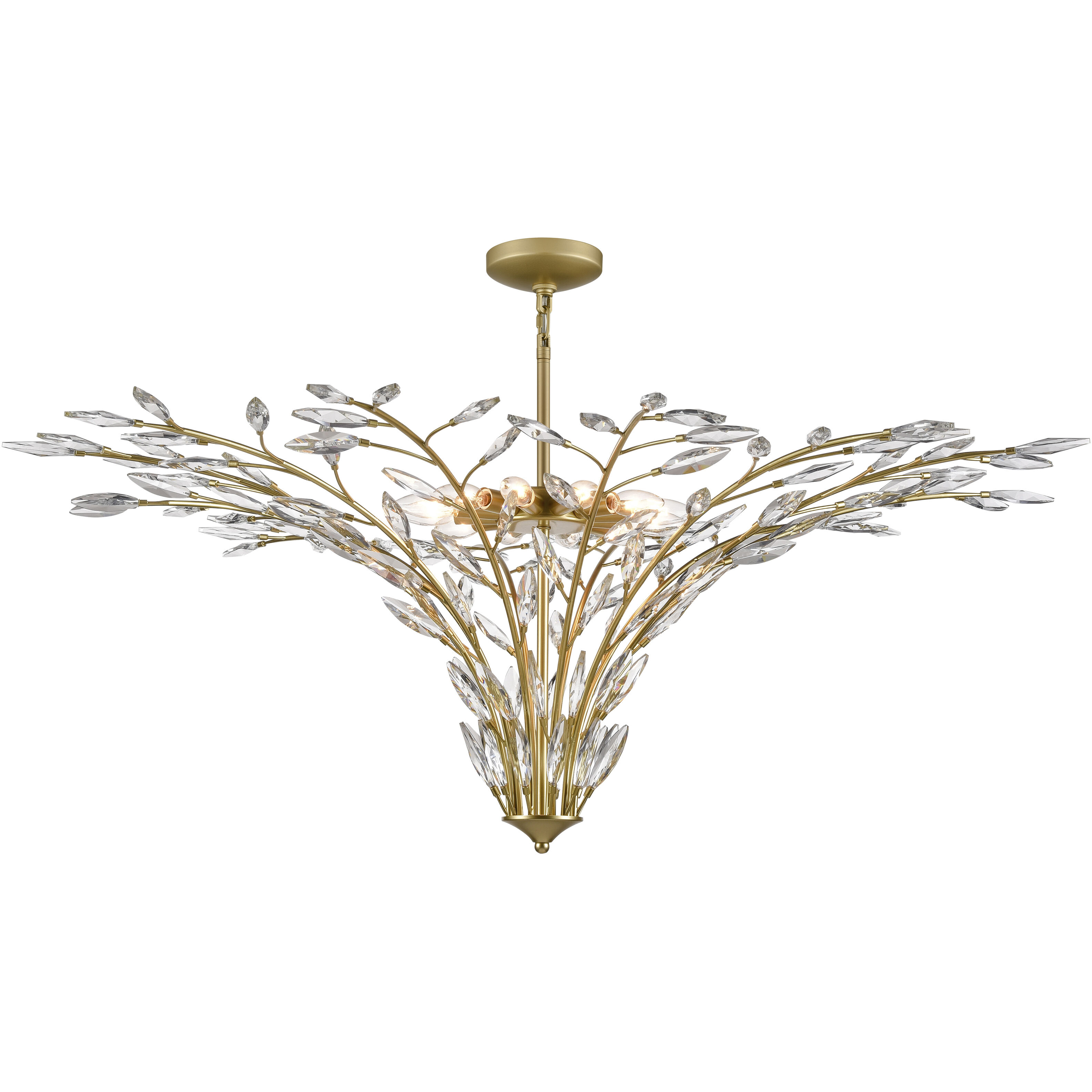 Flora Grace 12 Light 50 inch Champagne Gold Chandelier Ceiling Light