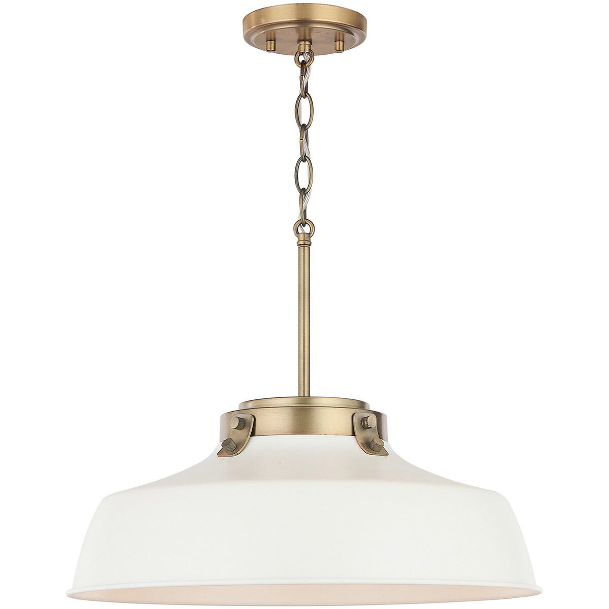 Oakwood 1 Light 18 inch Matte White Pendant Ceiling Light