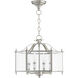 Livingston 4 Light 16 inch Brushed Nickel Convertible Pendant/Ceiling Mount Ceiling Light