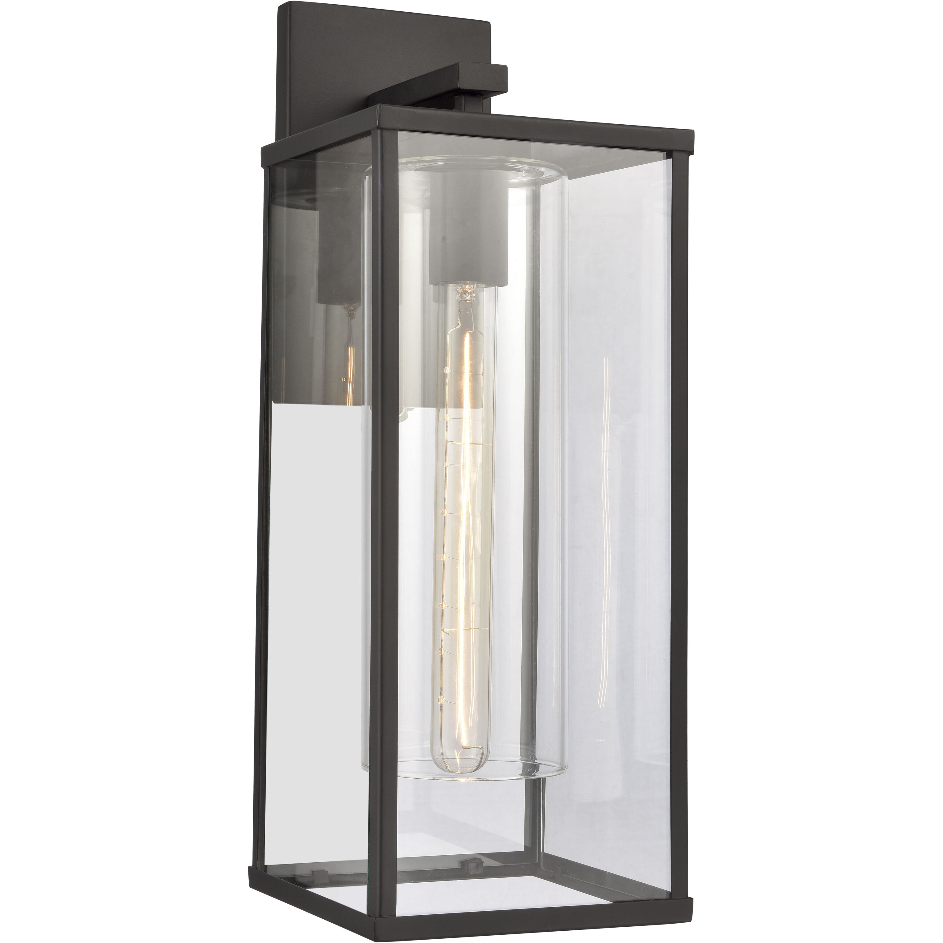 Augusta 1 Light 19.5 inch Matte Black Outdoor Sconce