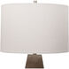 Volterra 27.5 inch 150 watt Crackled Taupe-Gray and Antique Brushed Brass Table lamp Portable Light