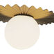 Alora Mood Plume 1 Light 11.88 inch Brushed Gold Flush Mount Ceiling Light