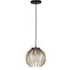 Venezuela 1 Light 9.33 inch Gold and Black Pendant Ceiling Light