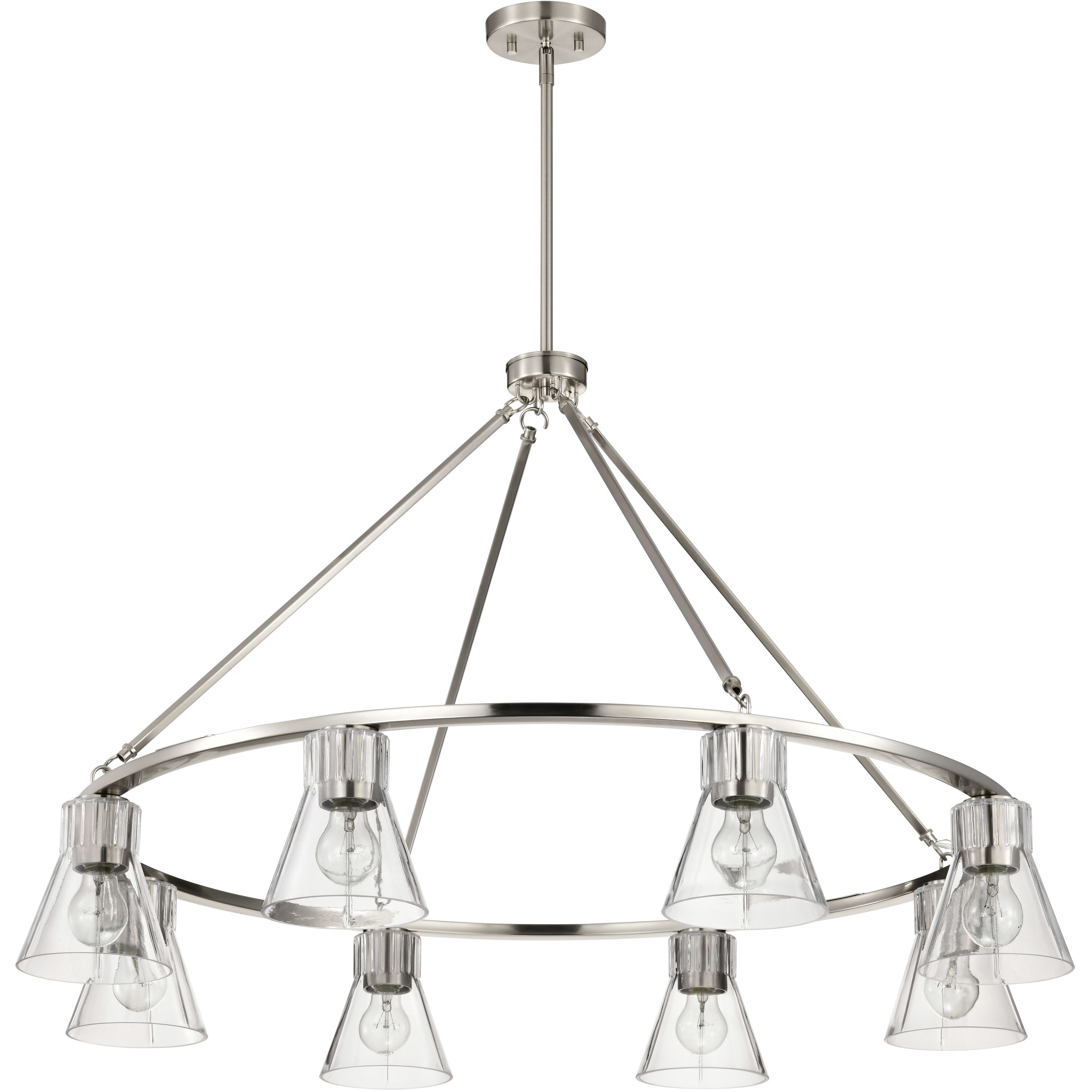 Gianna 40 inch Brushed Nickel Chandelier Ceiling Light