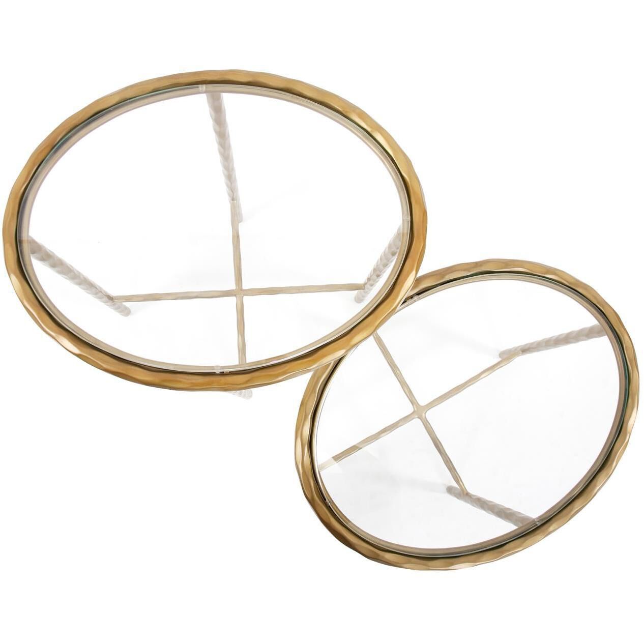 Tetro 22 X 18 inch Brass Nesting Tables
