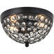 Taye 2 Light 10 inch Matte Black Flush Mount Ceiling Light